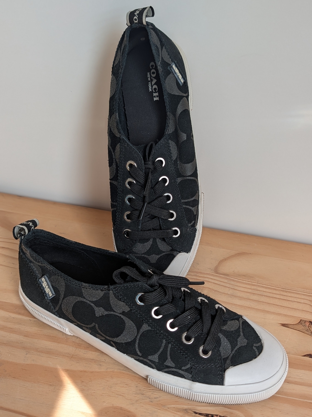 Coach Black Signature Canvas Low-Top Sneakers - Picture 2 of 5